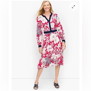 Talbots Petite Floral Dress with Pockets